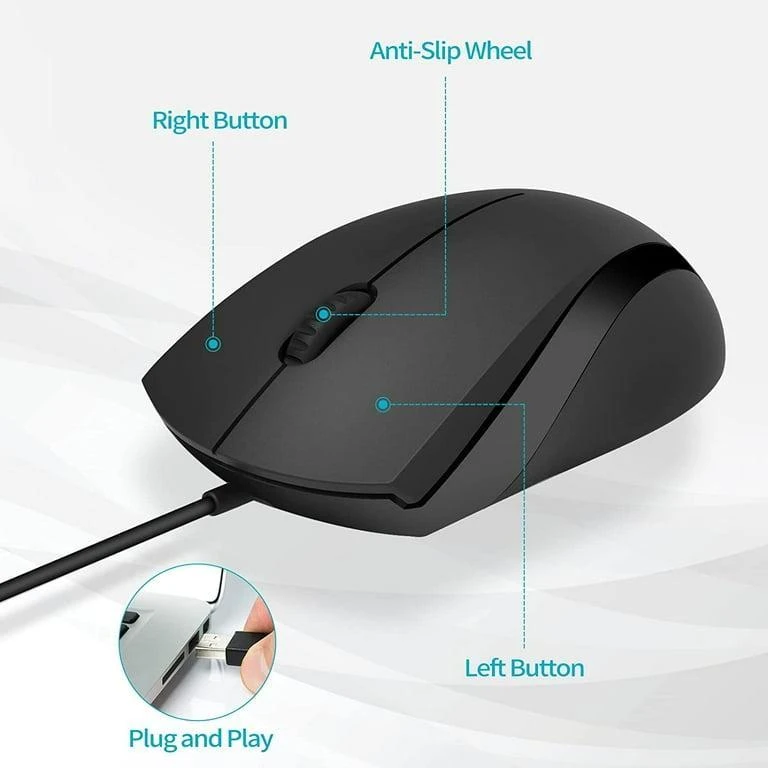 ماوس با سیم رپو مدل N1600 SILENT