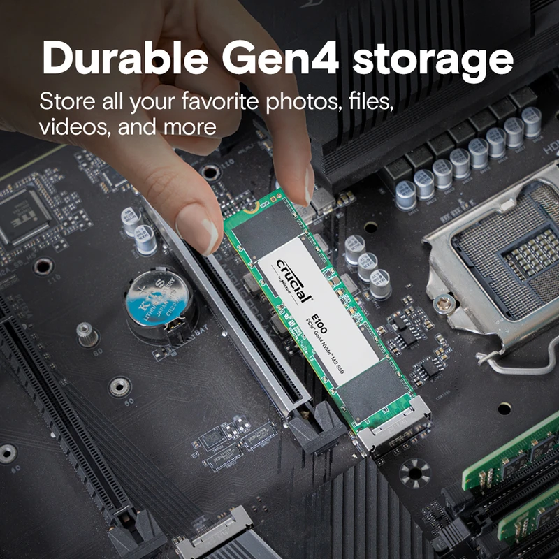 هارد SSD اینترنال کروشیال مدل E100 Gen4 ظرفیت 1 ترابایت