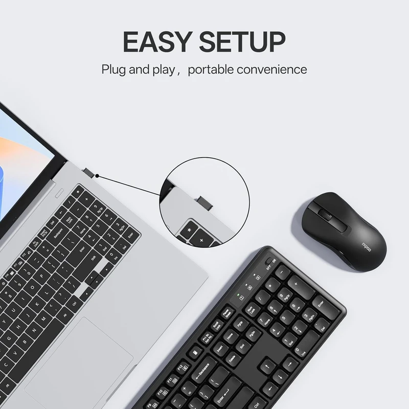 کیبورد و ماوس بی سیم رپو مدل X2100