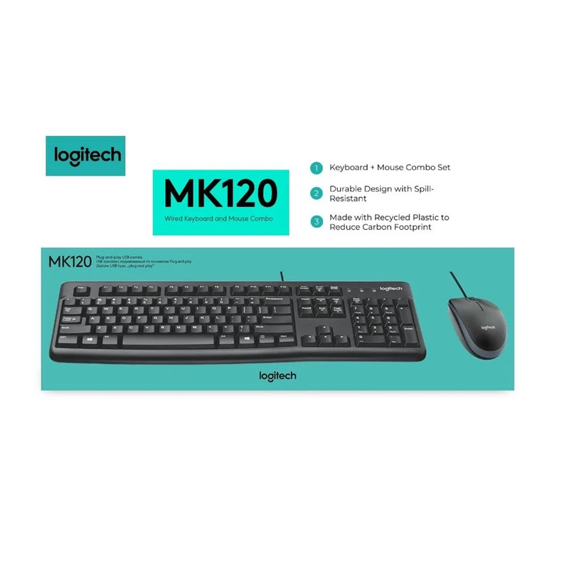 کیبورد و ماوس با سیم لاجیتک مدل MK120