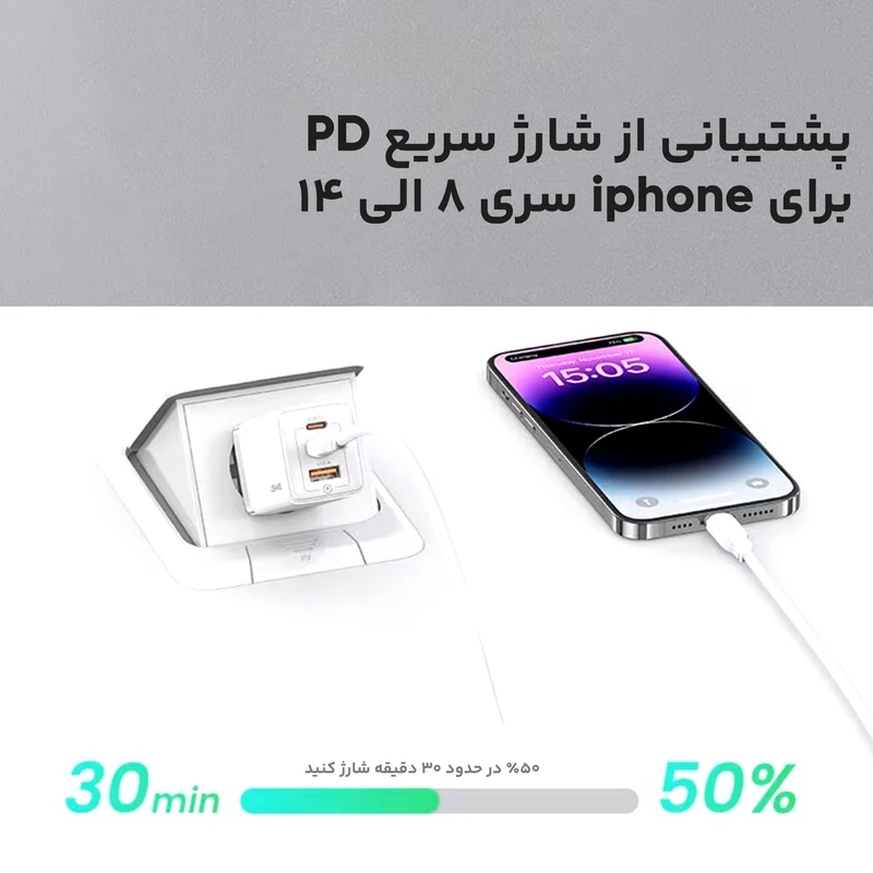 شارژر دیواری 65 وات یوسمز مدل US-CC180